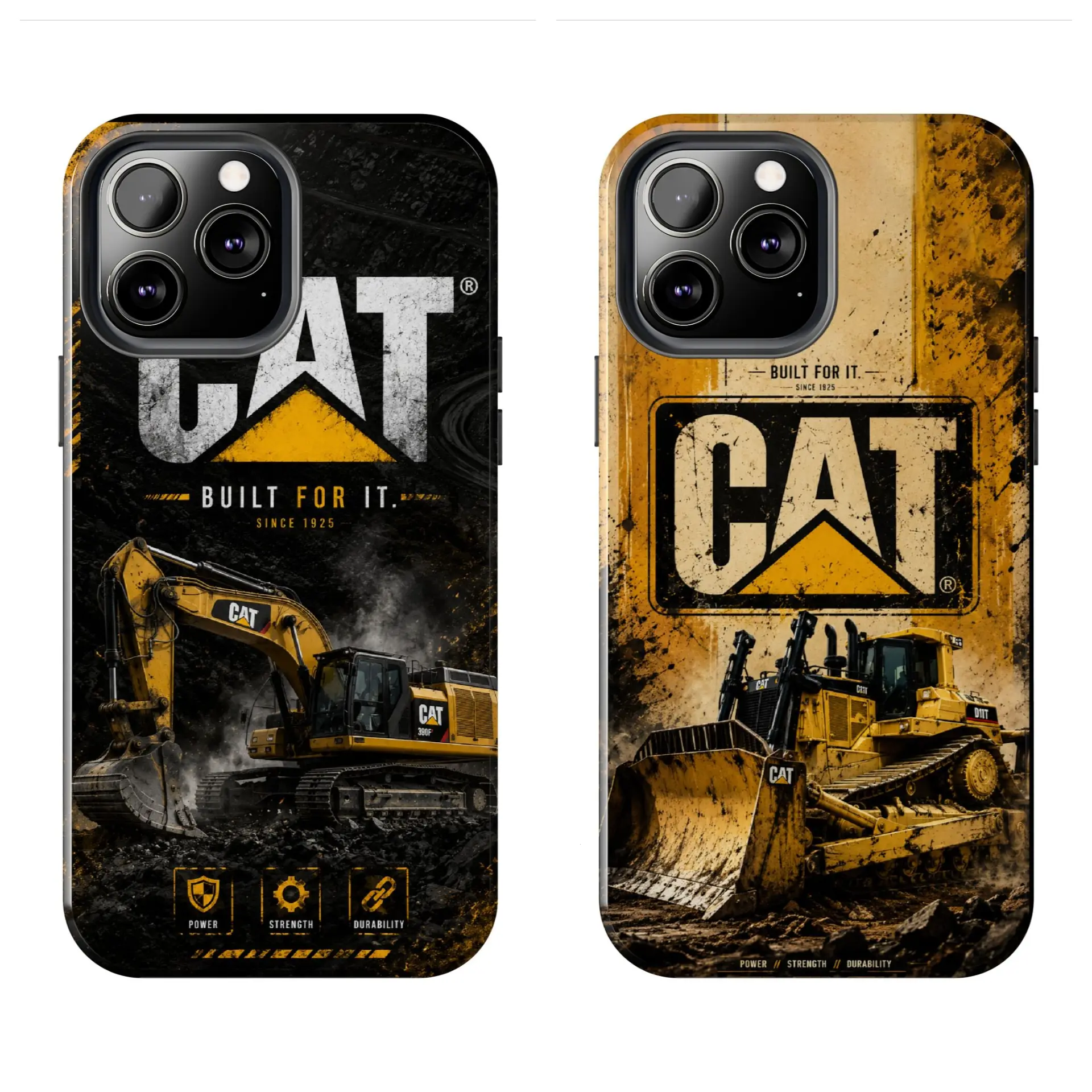 Caterpillar Power, Strength, Durability Compatible with iPhone 7, 8, X, 11, 12, 13, 14, 15, 16 17 & Samsung Galaxy S21, S22, S23 & S24 S25 series Phone Case Cover