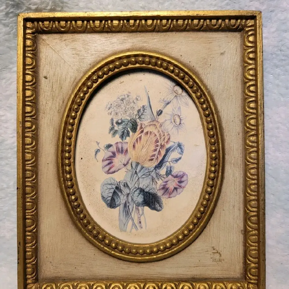 Burwood Goldtone Floral Framed Picture