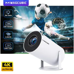 Magcubic HY300 Pro Android 11 4K Projector with Allwinner H713 CPU & Mali-G31 GPU 290ANSI Lumens WiFi6 Dual Band 130" Screen Support