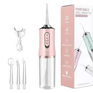 Electric Water Flosser Portable Rechargeable Oral Irrigator Premium USB Water Flosser Includes 4  Ideal for Home and Travel Personal Oral Care Device Oral Hygiene Kit  Dental Water Flosser  220ml Water Tank Perfect Gift Choice Multi- replaceable nozzle