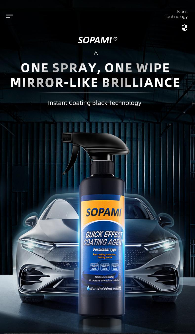 2025 Upgrated 500ML Advanced Formula 3-in-1 SOPAMI Car Coating Spray Protection Quick Car Wax Polish Glass Oil Film Remover Clear Coat Black Can Dypaint Ceramics Pray 2025 Upgrated 500ML Advanced Formula 3-in-1 SOPAMI Car Coating Spray Protection Quick Car Wax Polish Glass Oil Film Remover Clear Coat Black Can Dypaint Ceramics Pray