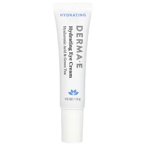 DERMA E Hydrating Eye Cream, Hyaluronic Acid, Green Tea, 1/2 oz (14 g)