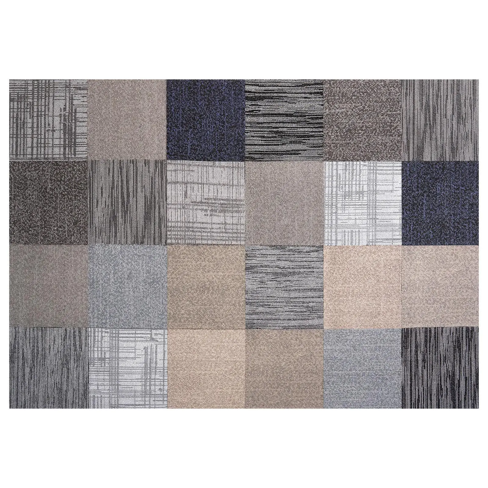 VEVOR 20x20 inch Reusable Modular Carpet Tiles, 24 PCS 66.6sq.ft Home Decorative Rugs, Soft Fluffy Padded Commercial Floor Cover, Easy DIY Replacement Modern Indoor Rug for Living Room, Bedroom, Soft Fluffy Rug#BacktoSchool