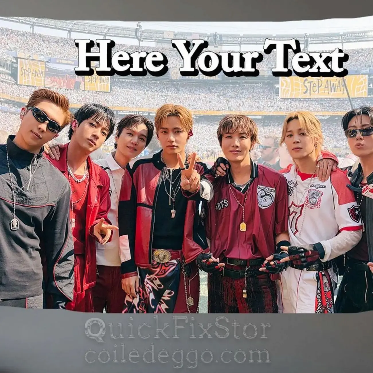Bangtan Hanging Tapestry | Personalized Wall Art | Polyester Fabric | Ship Flag Banner