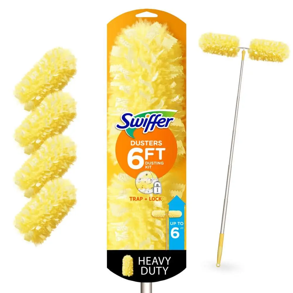 Super Extendable Dusting Kit with Heavy Duty Refills - 1-Handle, 4-Dusters, Includes 4 Heavy Duty Refills