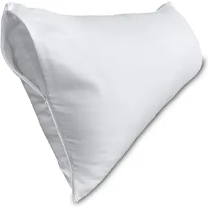 Body Pillow Cover 100% Cotton Body Pillow Pillowcase-Premium White Pillow Case with Double Zipper, Breathable & Ultra Soft 600 Thread Count Easy Care, 20x54, 1 Pack