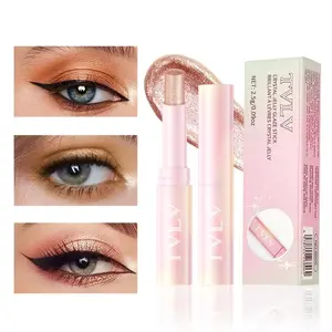 Jelly Water-Glow Eyeshadow and Highlighter Stick, waterproof and sweatproof, long-lasting, available in 6 colors, creates dazzling water-gloss eye makeup and highlighted looks, suitable for face and body, a party essential, the perfect eyeshadow stick