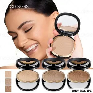 1pc Silky Matte Compact with Puff, All-Day Smudge-Proof Setting Powder, Waterproof & Oil-Free Formula, Lightweight Natural Coverage, Quick Blurring for Poreless Look, Makeup
