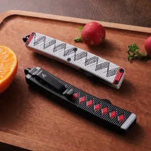 Multifunctional camping knife with a refined non-slip handle and a wear-resistant, hard blade, essential for the home kitchen, camping, and fruit cutting.