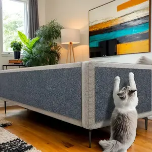 Polyester Cat Scratching Pad, Self-Adhesive Wall Anchor Point for Cat Trees, Multi-Functional Cat Sofa Protector Scratch Pad, Vertical Scratcher