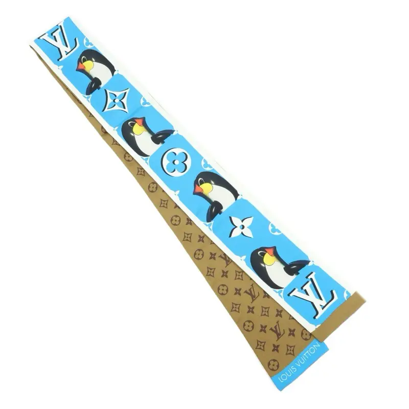 Pre-owned Louis Vuitton silk Bag Accessories Penguin bandeau scarf