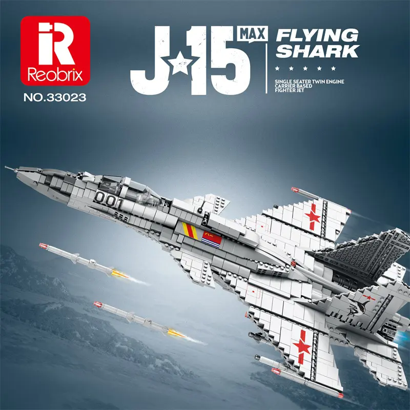 Reobrix J-15 Fighter Jet Building Sets for Adults, Military Flying ...