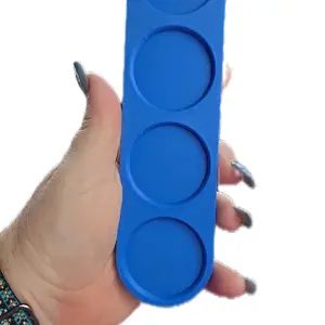 Knitted Live Cactus 3D Print - Blue Silicone Fidget Toy for Stress Relief and Focus