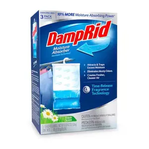 Damprid Hanging Moisture Absorber, Pack of 3, Fresh Scent Absorbs Water in Midair