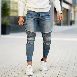 GINGTTO Men's Ripped Skinny Jeans Slim Fit Stretch Hiphop Denim Pants Fashion Comfort Jeans