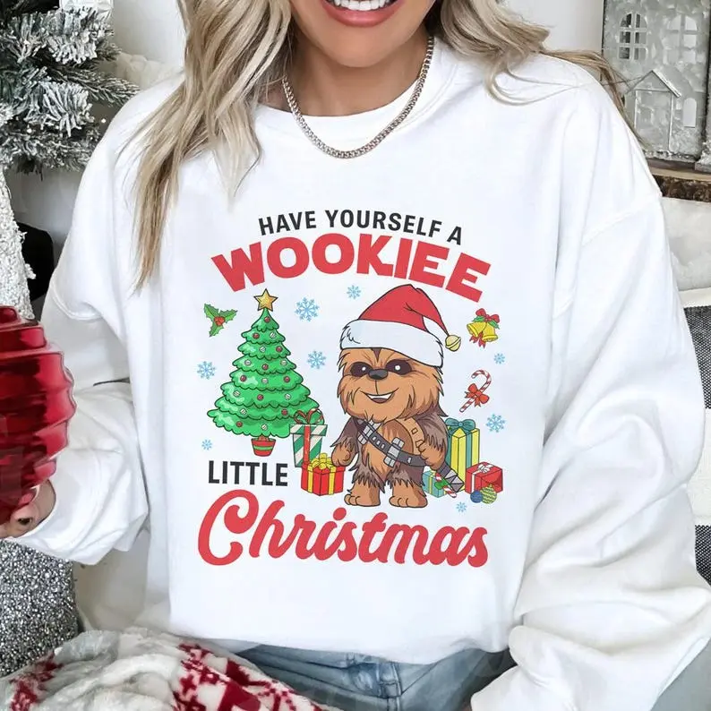 Have Yourself A Wookie Little Christmas Shirt, Chewbacca Christmas Shirt, Galaxy's Edge Shirt