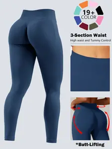 Seamless Compression Leggings for Women – Tummy Control, Butt Lifting, Hidden Scrunch Yoga Pants for Workout and Training