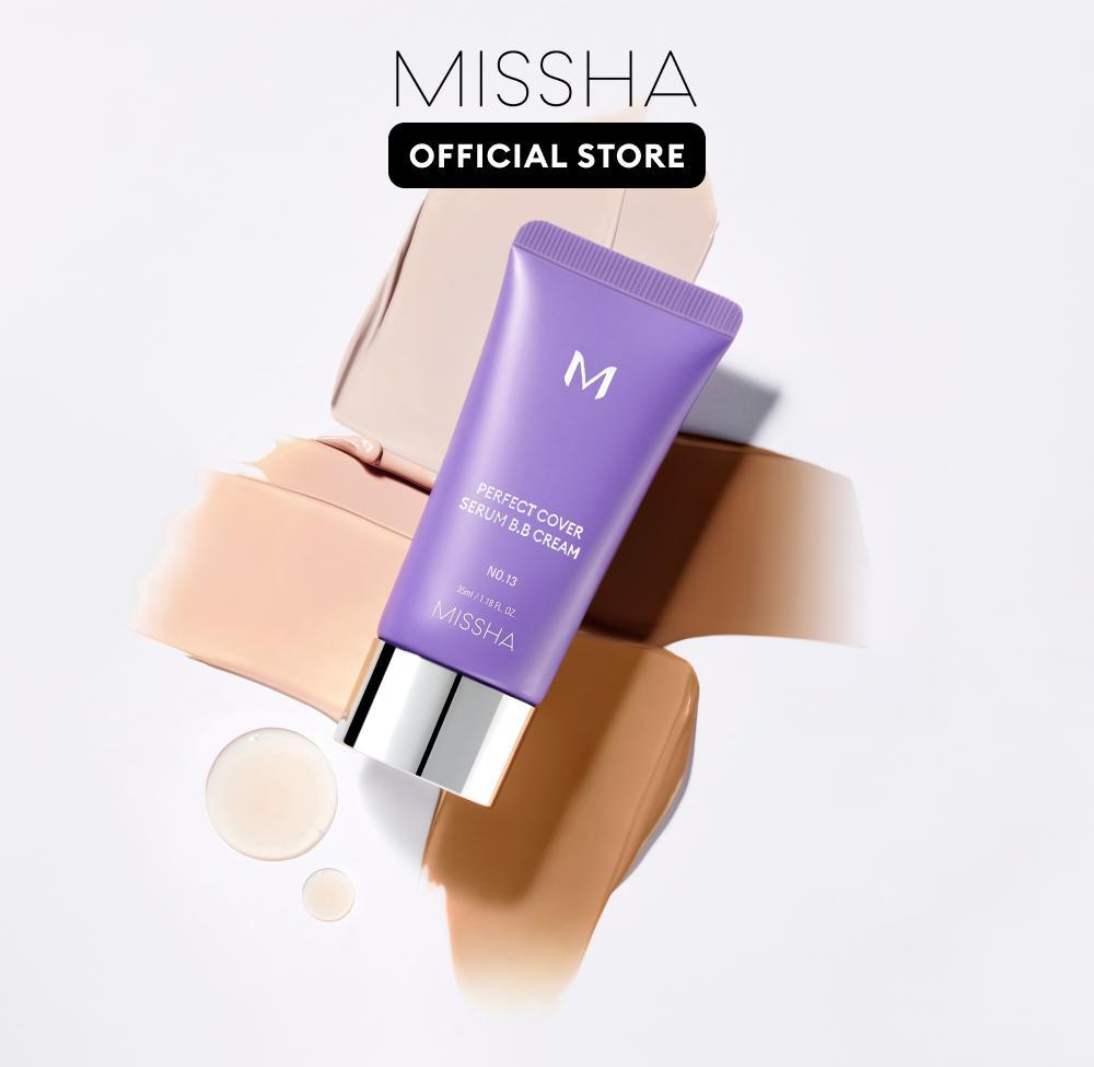 [MISSHA Official] M Perfect Cover Serum BB Cream (35ml) - Bifida Ferment Lysate Serum-Infused BB Cream for Anti-Aging Sk