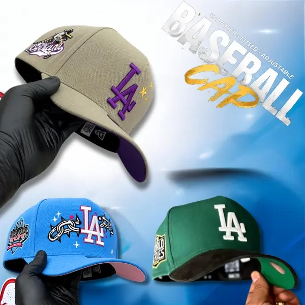 New Era  LA Dodgers 9FORTY Baseball Cap – Premium Fitted Snapback Hat, Flat Brim Streetwear Cap, MLB Style Sports Hat, Hip Hop Urban Fashion, Cap  for Men & Women, Gorras Para Hombres