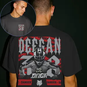 Danger Boy DNGR Haiden Deegan 38 Moto Rider Halftone Effect | Adult Dirt Bike Graphic T-Shirt Sweatshirt Hoodie 2 Sided