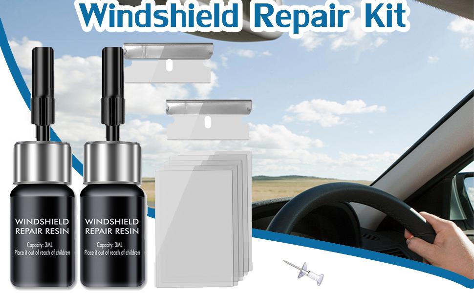 Windshield Chip Repair Kit - 2026 Upgrade Car Windshield Crack Repair Kit, Glass Repair Liquid for Cracks and Chips, Rock Chip Repair Kit for Fix Windows, Mirrors, Glasses, All Crack Types