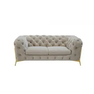 Divani Casa Quincey - Transitional Velvet Loveseat