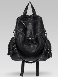 New retro fashion rivet trendy personality portable dual shoulder backpack suitable for daily commuting and weekend hiking