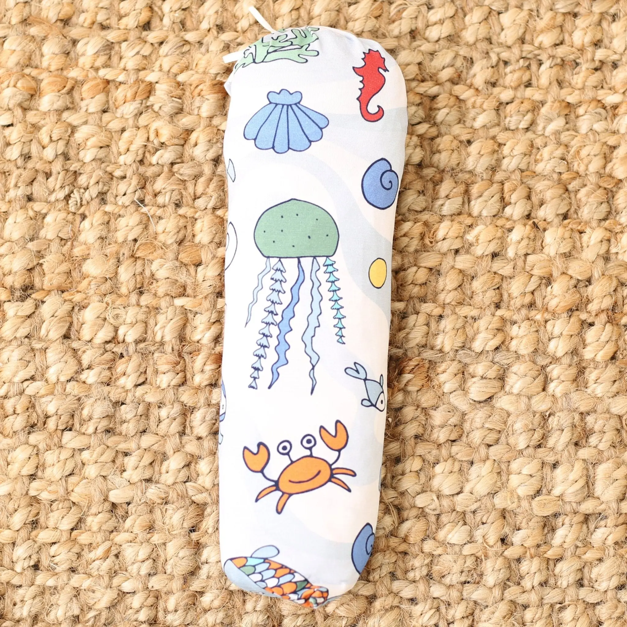 Bestaroo Sea Swirls Swaddle Blanket, Large Soft Stretch Bamboo Baby Wrap, Sea Swirls Print, Multi Use Swaddle, Stroller & Nursing Cover, 45 x 45 Inches