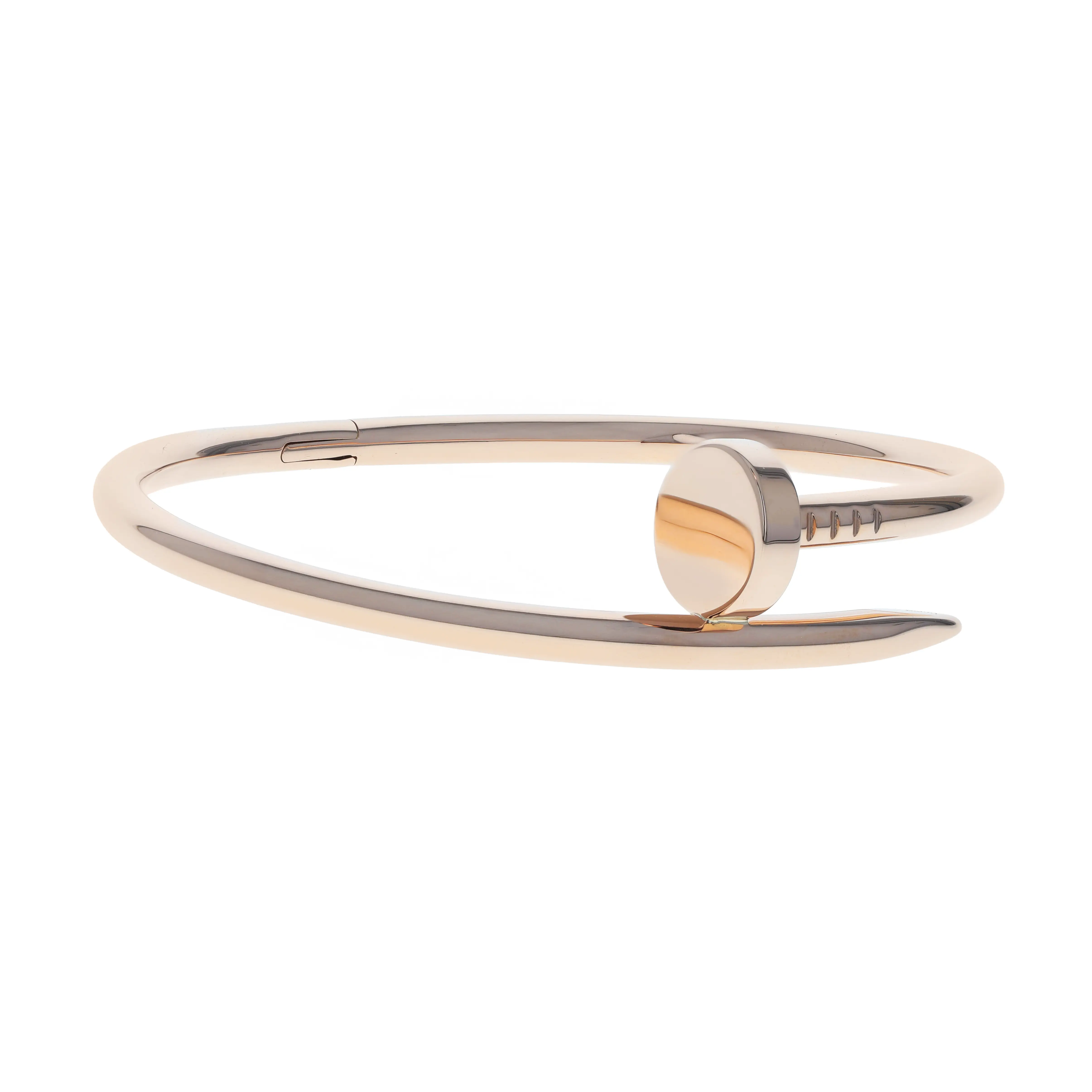 Pre-owned Cartier Juste Un Clou Bangle Bracelet Size 16