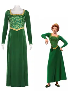 Fiona Princess Cosplay Costume Dress, Monster Slayer Character Role Play, High-Quality Halloween Party Wear
