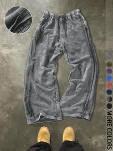 Men's Streetwear Cotton Joggers, Loose Fit Elastic Waist Knit Pants, Casual Fashion for Daily Wear, Comfortable and Versatile