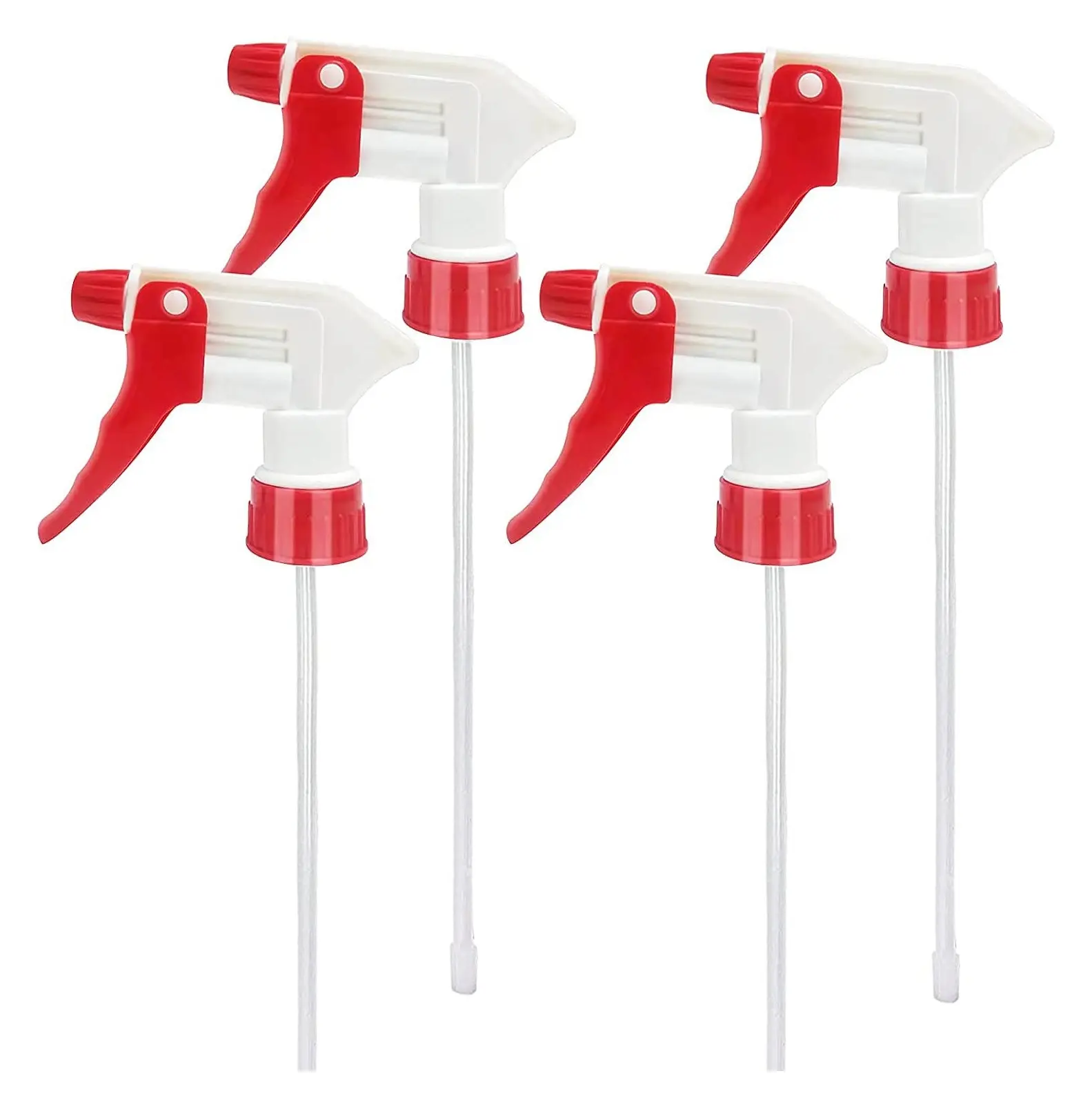Plastic Spray Bottle Nozzle Heavy Duty Replacement Part Leak Proof Mist Water Sprayer for Chemical Cleaning Solutions All-Purpose Adjustable Head 4PCS RedGift