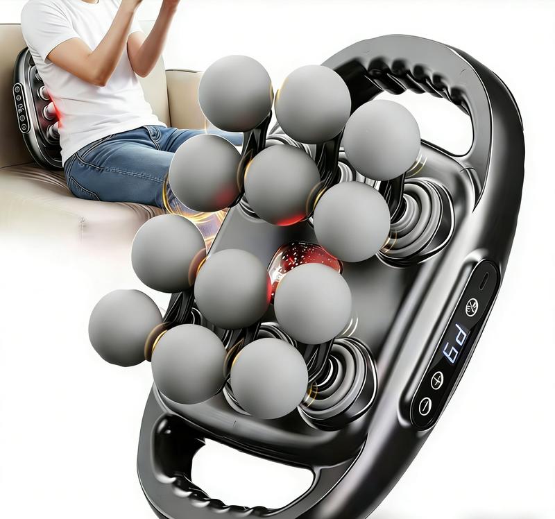 12-Ball Massage Gun 30-Level Intensity Adjustment 9 Massage Modes Effectively Relieves Back, Shoulder, Leg, and Foot Pain Quiet Muscle Massager Features Red Light Therapy Adjustable Settings Ideal for Daily Use Perfect Christmas Gift Choice