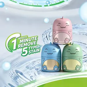 3PCS Toilet Bowl Cleaner Bottle Cute Dinosaur Shaped Bathroom Toilet Tank Cleaner with Ocean Jasmine and Peach Scent Fragrance Gift Light Household Items