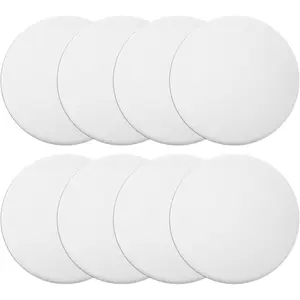 8 Packs Door Stopper Wall Protector 2" White Door Bumpers Knob Stoppers with  Thickened Adhesive of Rubber Knob, Round Wall Shield Cushion