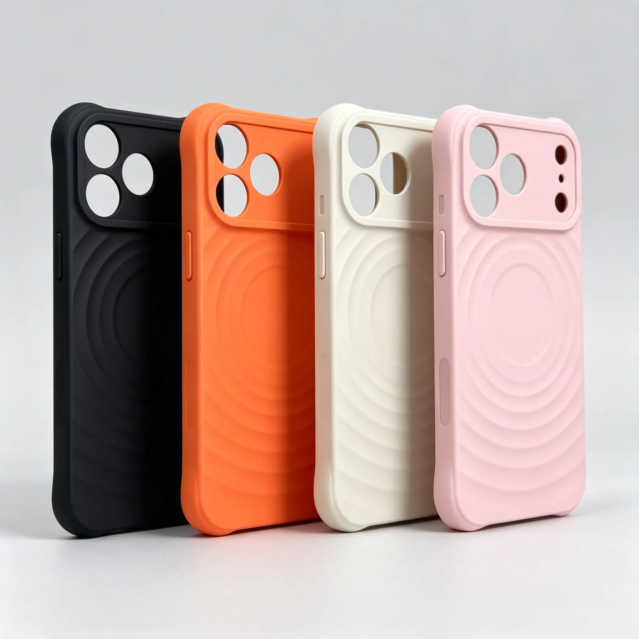 Wave-Textured Magnetic TPU Phone Case for iPhone 13-17 Pro Max, 1800-2000Gs Strong Magnets, Soft-Touch Anti-Drop Protective Cover Pattern appearance stylish cool
