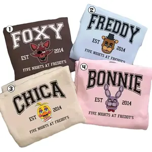 Vintage Five Nights at Freddy's Character Sweatshirt | Five Nights Freddy Freddy Fazbear Bonnie Chica Foxy Shirt | Fnaf Video Game Shirt