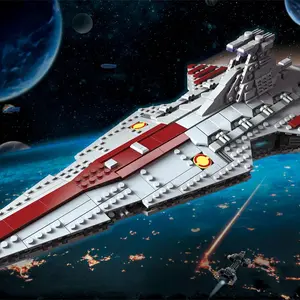 Star Destroyer Building Blocks, 960pcs/box Space Battle Fleet Model, Space Theme, Creative Desktop Ornaments, Creative Play, Birthday Gift for Kids & Adults, Building Sets