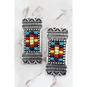 Navajo beaded southwestern earrings