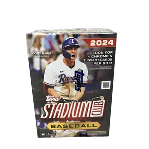 Topps 2024 Stadium Club Baseball Retail Blaster Box - 4 Chrome & 2 Insert Cards Per Box Featuring Corey Seager