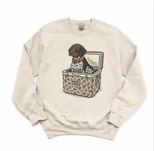 Hunting German Shorthaired Pointer Dog Cooler USA Camo Unisex Sweatshirt, Country Dog Summer Outdoors Lovers Tee, Southern Pup, Camping & Fishing Shirt Hoodie Classic Stretch Menswear Spandex Tops
