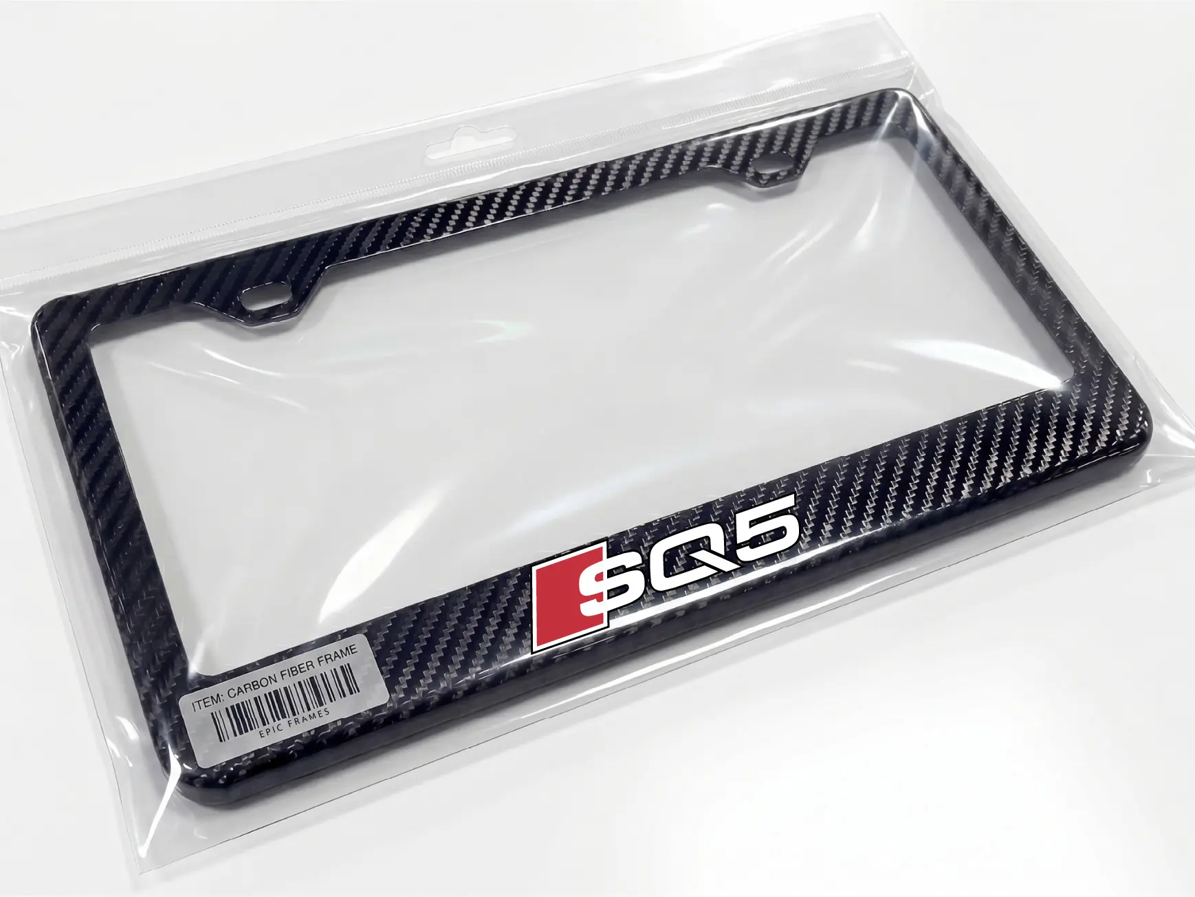 Audi SQ5 Real 3K TwillWeave Carbon Fiber License Plate Frame Holder