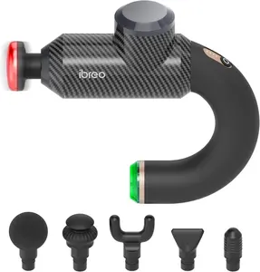 Surge Pro Deep Tissue Massage Gun with Heat, Percussion Muscle Massager for Pain Relief with 12mm Amplitude, 4 Speeds and 6 Massage Heads, Handheld Back and Neck Massager for Athletes Men Women