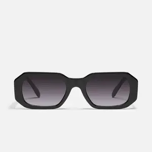 QUAY AUSTRALIA HYPED UP Rectangle Sunglasses High Quality Leopard Print Square Frame Trendy 90's Style Fashionable Glasses