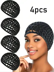 4pcs Hair Nets for Women, Invisible Mesh Sleeping Caps & Bun Protectors, Hair Care Cap, Ideal for Ballet, Cooking, Salon & Daily Use
