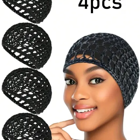 4pcs Hair Nets for Women, Invisible Mesh Sleeping Caps & Bun Protectors, Hair Care Cap, Ideal for Ballet, Cooking, Salon & Daily Use