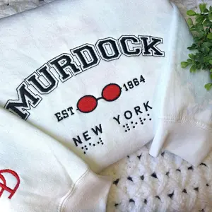 Murdock Varsity Braille embroidered sweatshirt Unisex Casual