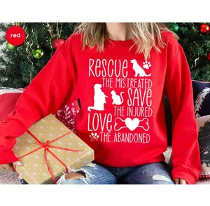 Save Animals Sweatshirt, Animal Rescue Long Sleeve Shirts, Animal Rights Hoodies, Fur Mama Gifts, Funny Pet Clothing, Gift For Dog Mom