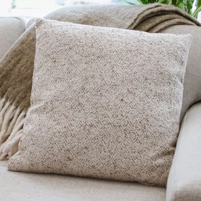 Brown Boucle Pillow
