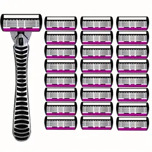 Six-Layer Manual Shaver, European Style, Anti-Slip Design, Suitable for Men and Women, Daily Shaving and Hair Removal